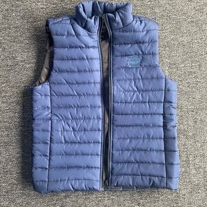 Hard Rock Hotel and Casino Blue Vest Preppy Puffer Jacket